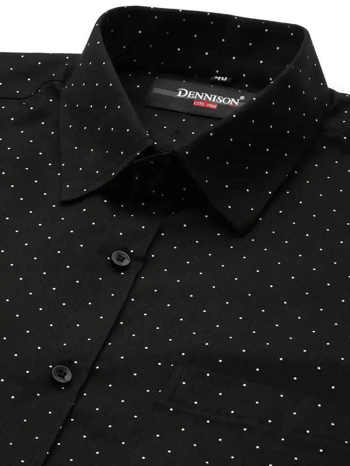 blue dress for baby girl Quattro Flex Dress Shirt with Semi-Spread Collar Midnight Micro Dot S / Midnight Micro Dot