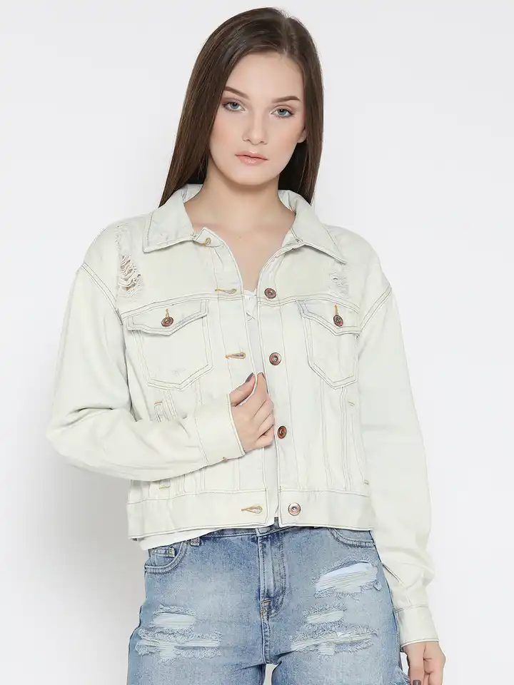 forever girls sairon jacket♡white Forever 21 Women