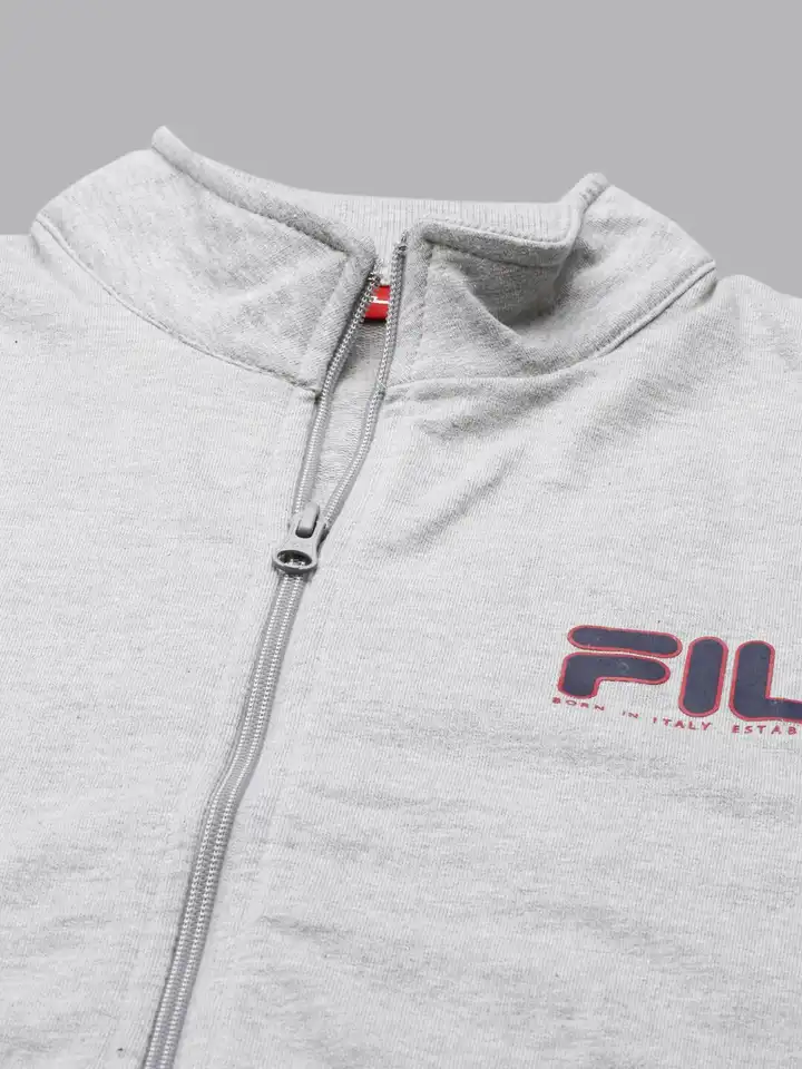 Buy FILA Men Grey Solid Faiz Sporty Jacket - Jackets for Men