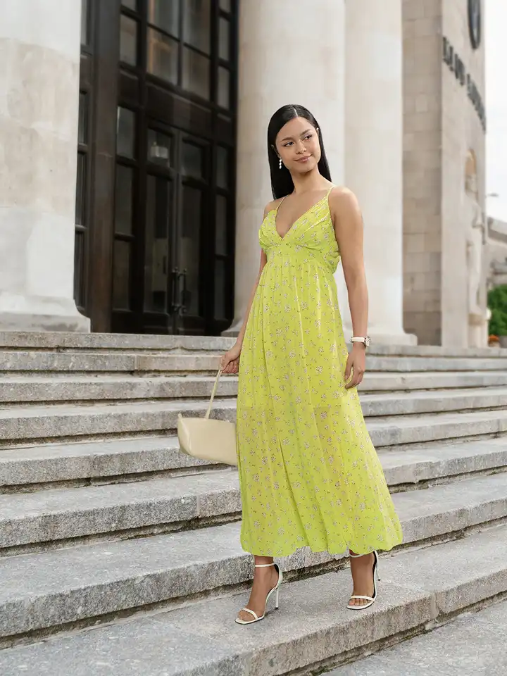 Buy FOREVER 21 Green Floral Maxi Maxi Dress - Dresses for Women 20709782 |  Myntra