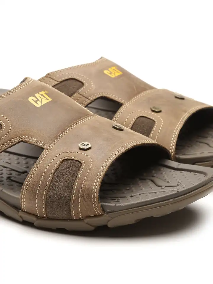 Buy CAT Men Brown Leather Sandals Sandals for Men 2071139 Myntra