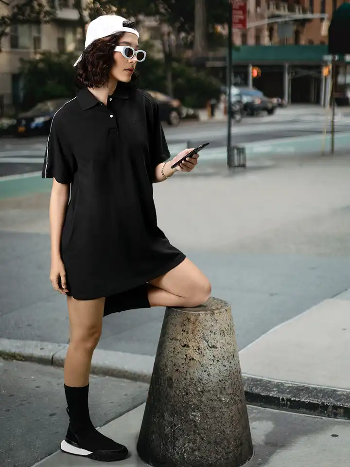 chinese dress ladies Calvin klein jeans  Institutional Long T-Shirt Dress  campaign-outlet   White