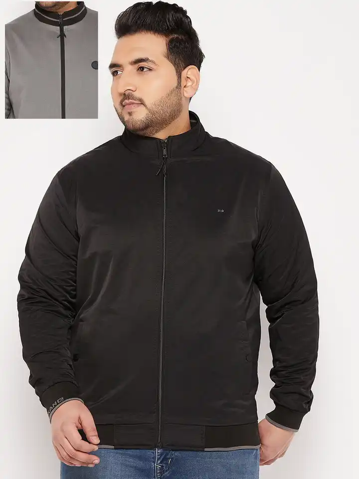 Buy Okane Men Plus Size Reversible Bomber Jacket - Jackets for Men