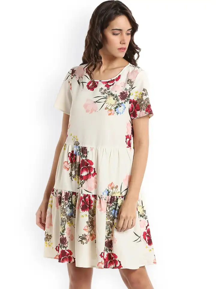 chinese dress ladies VERO MODA Women's Viscose A-Line Above The Knee Dress (Holly Holly Green)