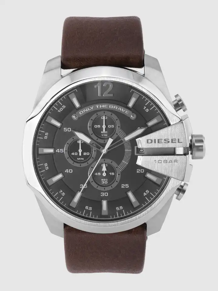 Buy DIESEL Men Charcoal Grey Chronograph Watch DZ4290 - Watches