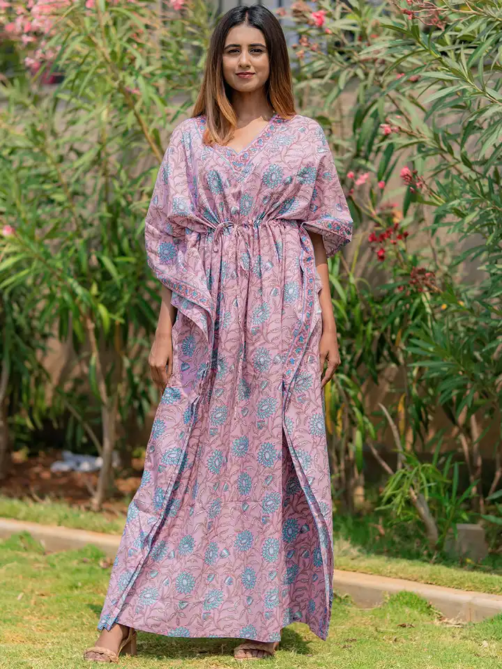 Buy Libas Printed Cotton Kaftan Maxi Night Dress - Nightdress for Women  21810644 | Myntra