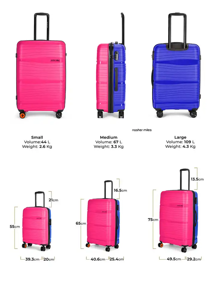 Buy Nasher Miles Colourblocked Hard-Sided Trolley Suitcase
