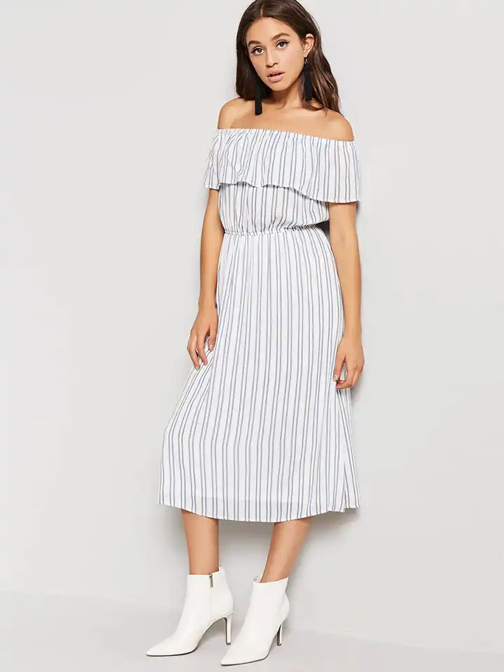 blue dress for baby girl Forever 21 Dress White and Blue Short to Maxi Dress Large Sleeveless