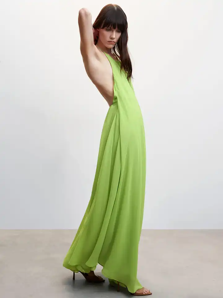 mango halter-neck open-back dress MANGO Halter-Neck Open-Back Dress