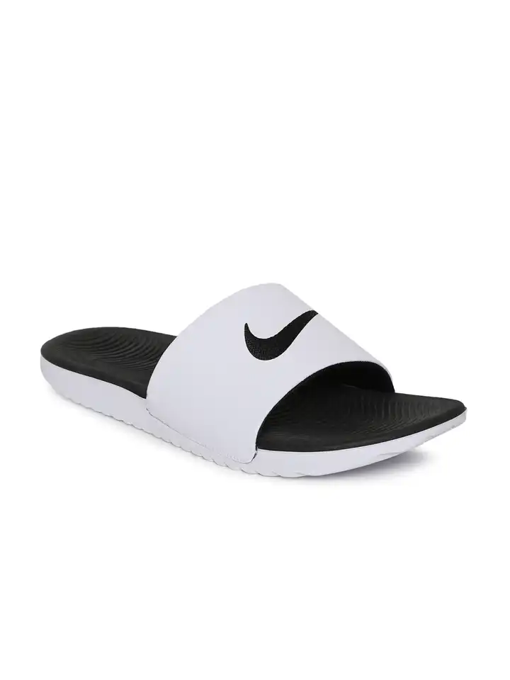 nike men's kawa slides white
