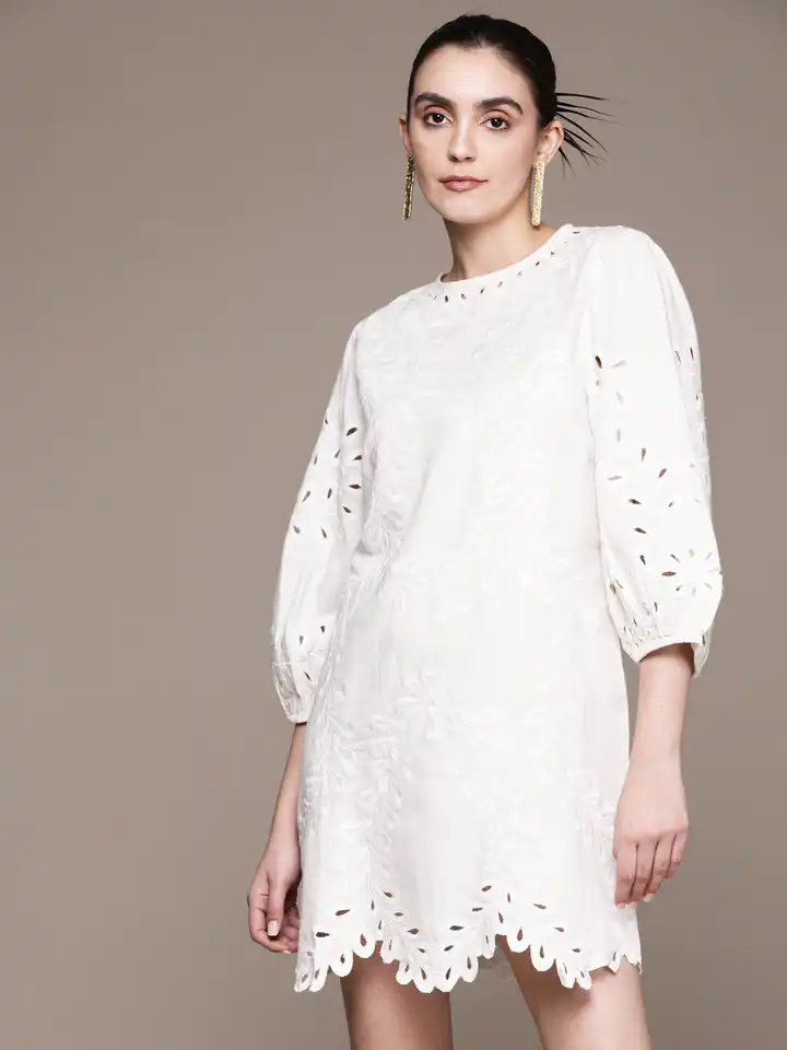 mango puff sleeve embroidered dress Mango Embroidered Short Dress MANGO Puff Sleeve Embroidered Cotton Mini  Dress NWT – Size Mini