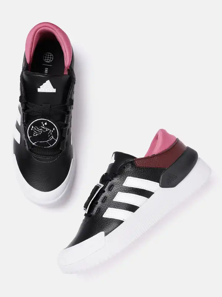Buy ADIDAS Women Striped-Detail Round-Toe Court Funk Tennis Shoes - Sports  Shoes for Women 23130968 | Myntra