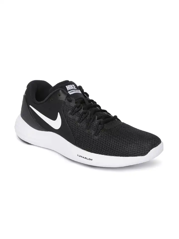 nike lunarlon black and white