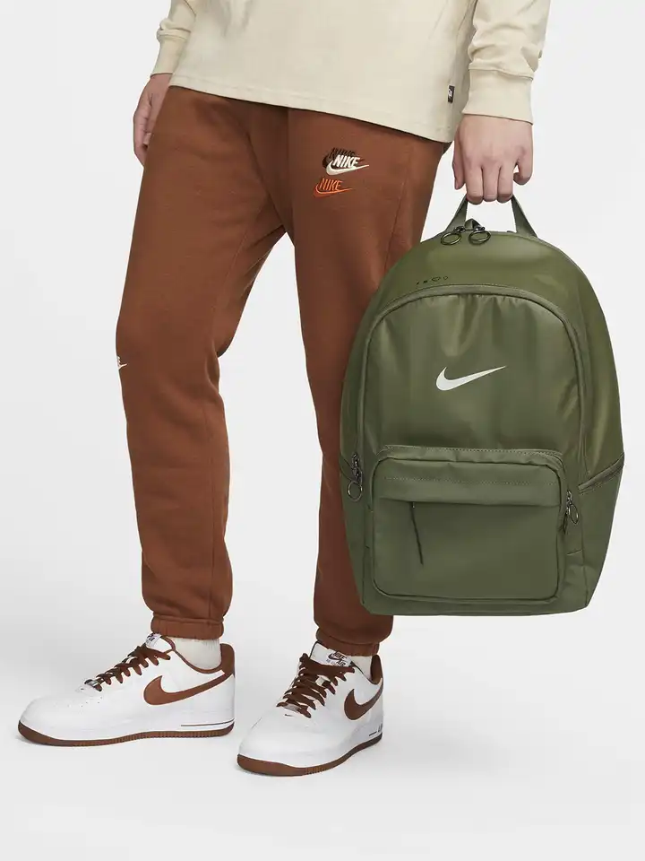 nike heritage 2.0 logo backpack in khaki