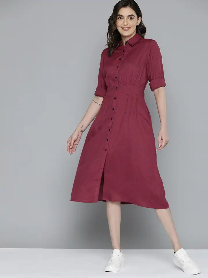 Buy Mast & Harbour Knee Length A-Line Shape Shirt Dress - Dresses for Women  23358492 | Myntra