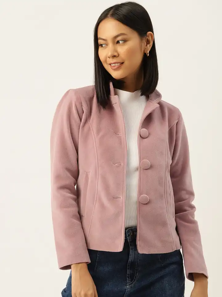 Buy Leather Retail Women Lightweight Tailored Velvet Jacket