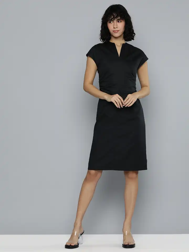 anine bing knit dress ANINE BING RIBBED KNIT MIDI DRESS MEDIUM