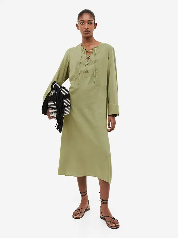 Buy H&M Lace-up Dress - Dresses for Women 23771330 | Myntra