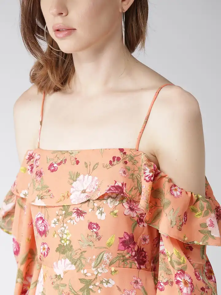 open lace back dress Forever 21 Orange Floral Print Fitted Ruched Mini Dress NWT- Size M – The  Saved Collection
