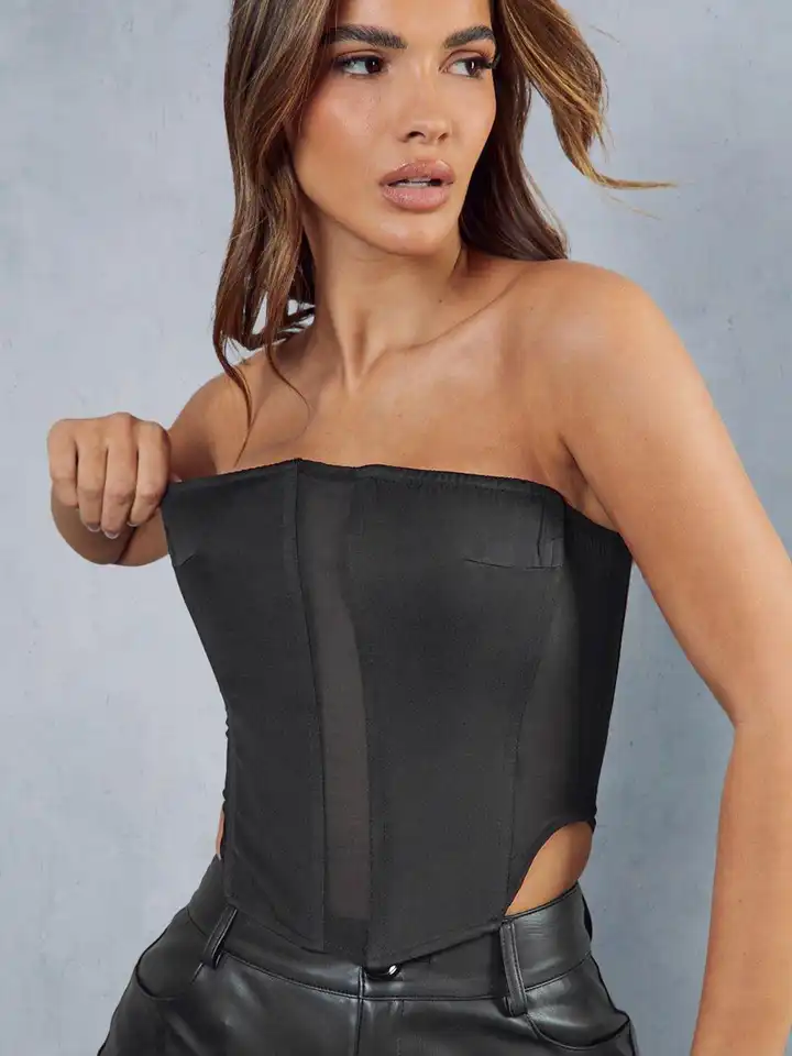 トップス FRANGANT Torso tops BLACK Cross front top in black – Outfitbook.fr