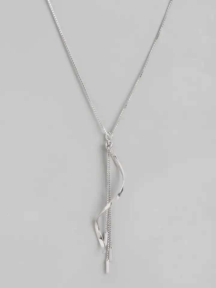 Buy Carlton London 925 Sterling Silver Cascade Waterfall Pendant 