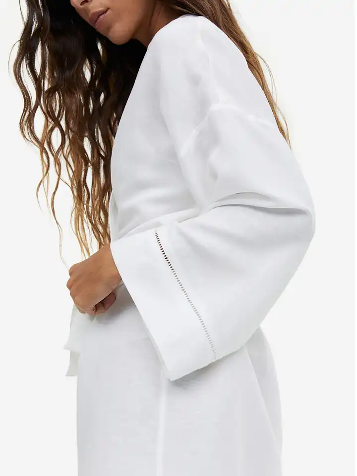 Buy H&M Linen-Blend Dressing Gown - Robe for Women 24704926 | Myntra