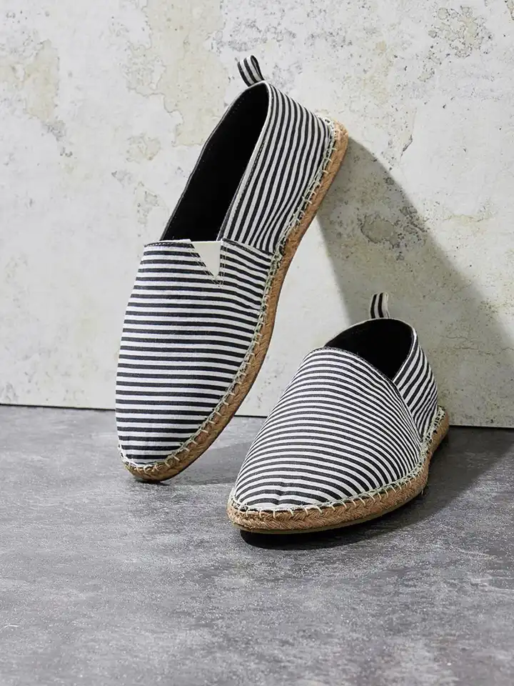 Buy Styli Men Striped Canvas Espadrille Casual Shoes - Casual Shoes for Men  24749608