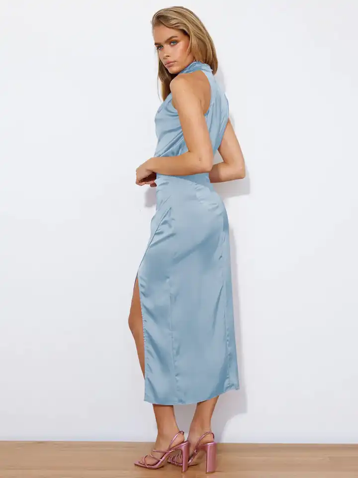 Buy StyleCast High Neck A-Line Midi Dress - Dresses for Women 24765664 |  Myntra