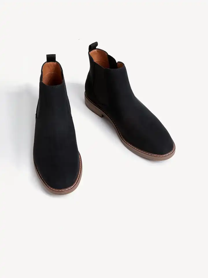Buy Marks & Spencer Men Suede Mid-Top Chelsea Boots - Boots  display picture 2
