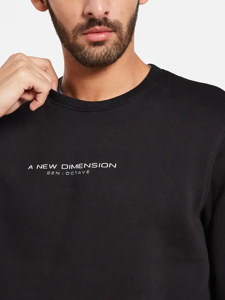 【新品未使用品】 OPTSTUFF CREWNECK SWEAT SHIRT M Buy Octave Typography Printed Fleece Pullover Sweatshirt