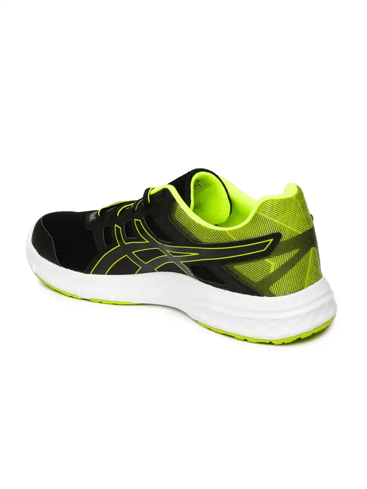 Buy ASICS Men Black & Lime Green GEL-EXCITE 5 Running Shoes  display picture 2