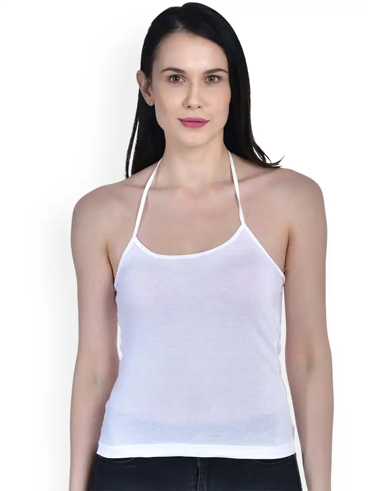 【usagi】HALTER HIGH NECK CAMISOLE TOPS Halter Neck Tops | Crop, Wrap & Criss Cross | H&M IN