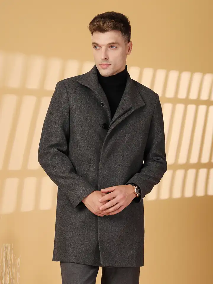 Buy CHKOKKO Wool Single-Breasted Regular Fit Tweed Coat - Coats