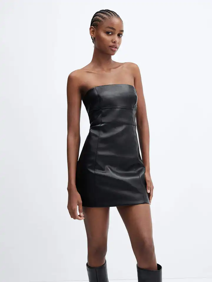 Buy MANGO Leather-Effect Strapless Bodycon Mini Dress - Dresses for Women 25426912 | Myntra Buy MANGO Leather-Effect Strapless Bodycon Mini Dress - Dresses for Women 25426912 | Myntra