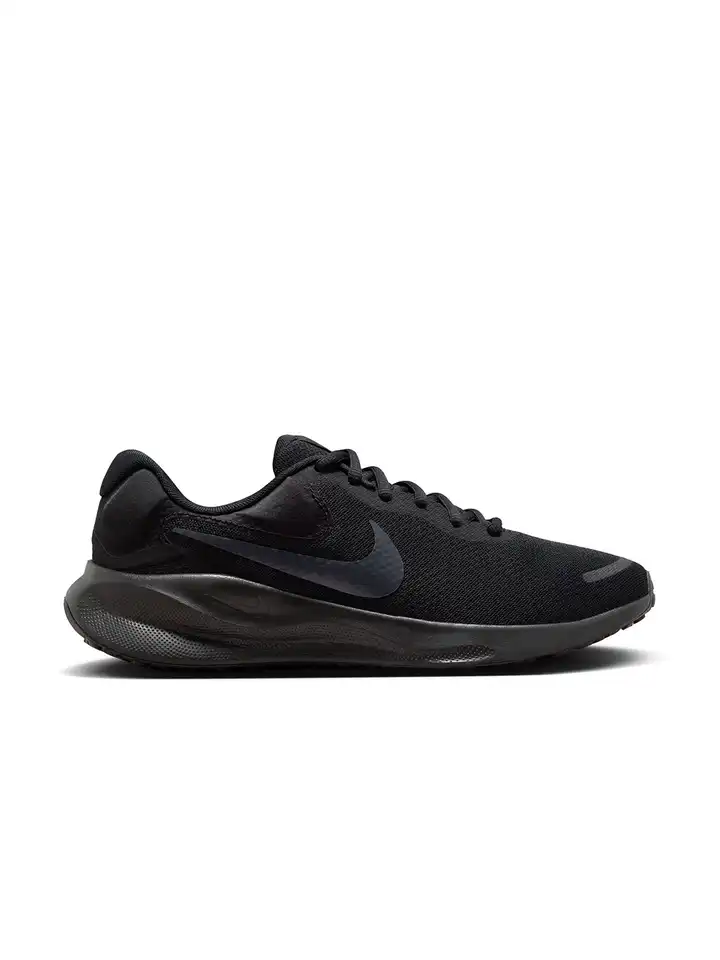 all black nike running shoe