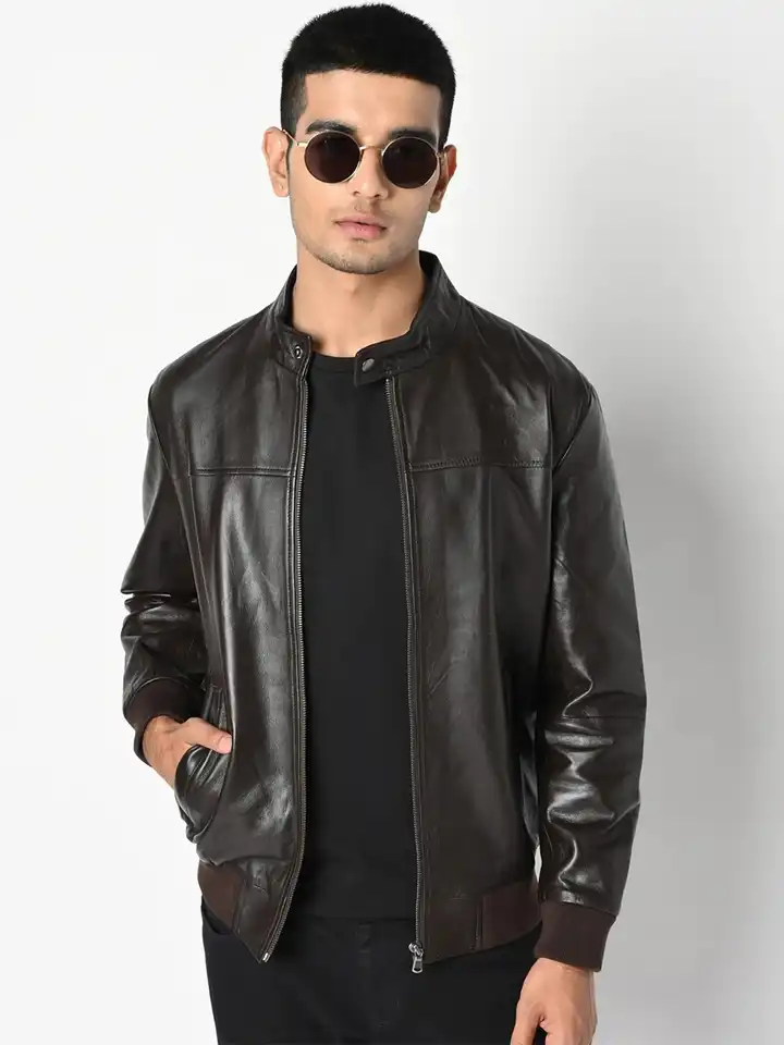 Buy Tortoise Leather Lightweight Biker Jacket - Jackets for Men