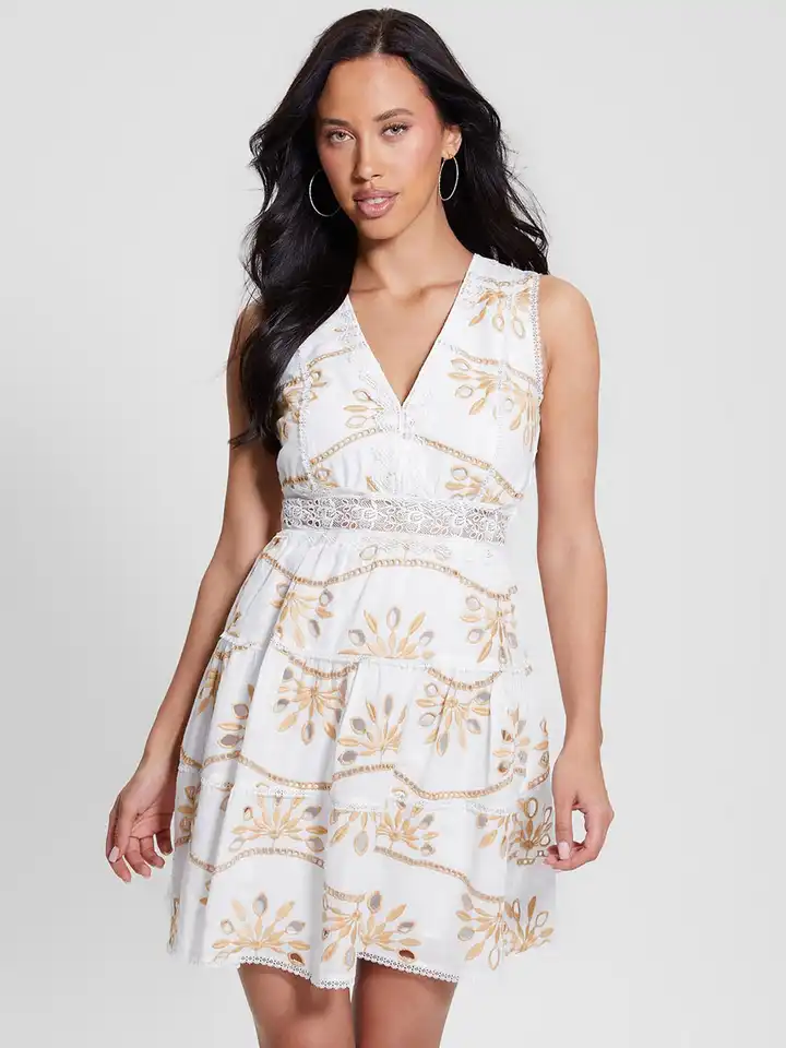 sachin and babi light blue dress RED Valentino Floral Embroidered Maxi Dress | White