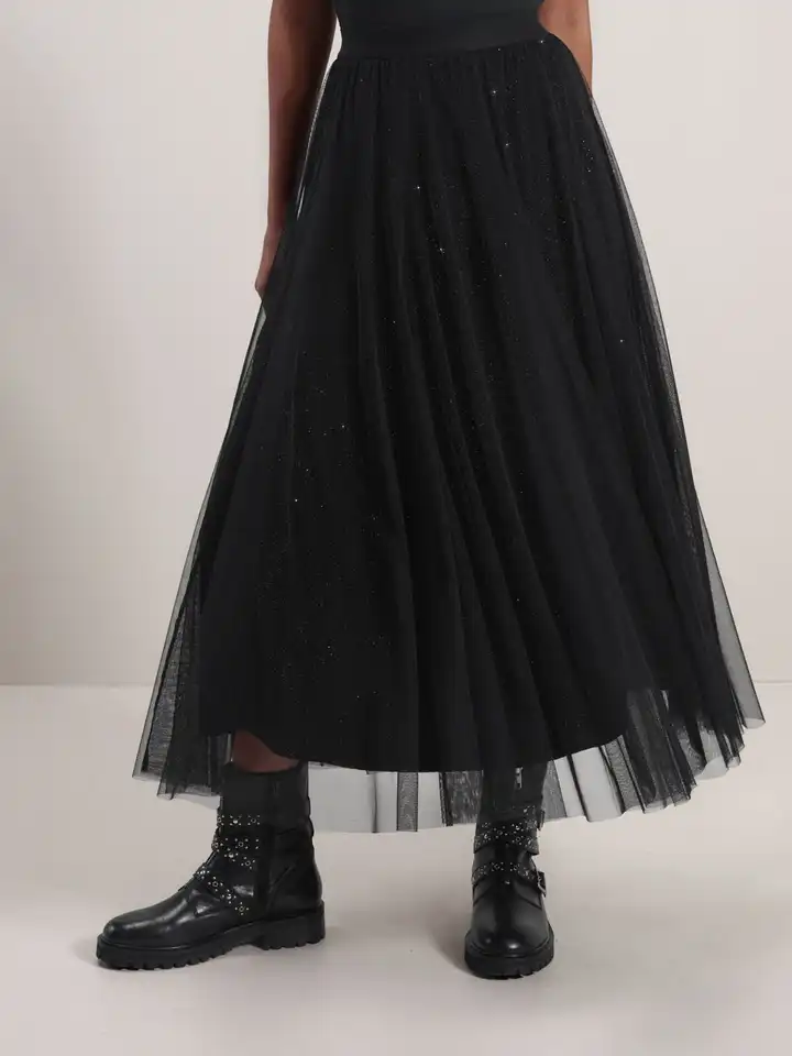 Buy NEXT Women Embellished Midi Length Flared Tulle Skirt - Skirts