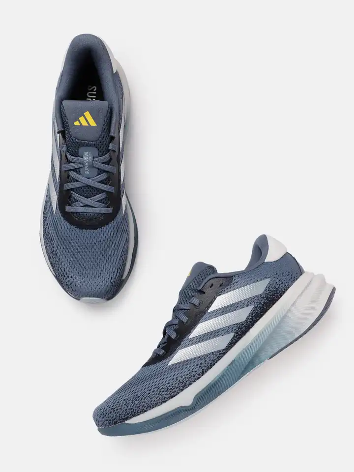 Adidas Men's Supernova M Running Shoe ADIDAS Men Woven Design  Round-Toe Supernova Stride Running Shoes With Striped Detail
