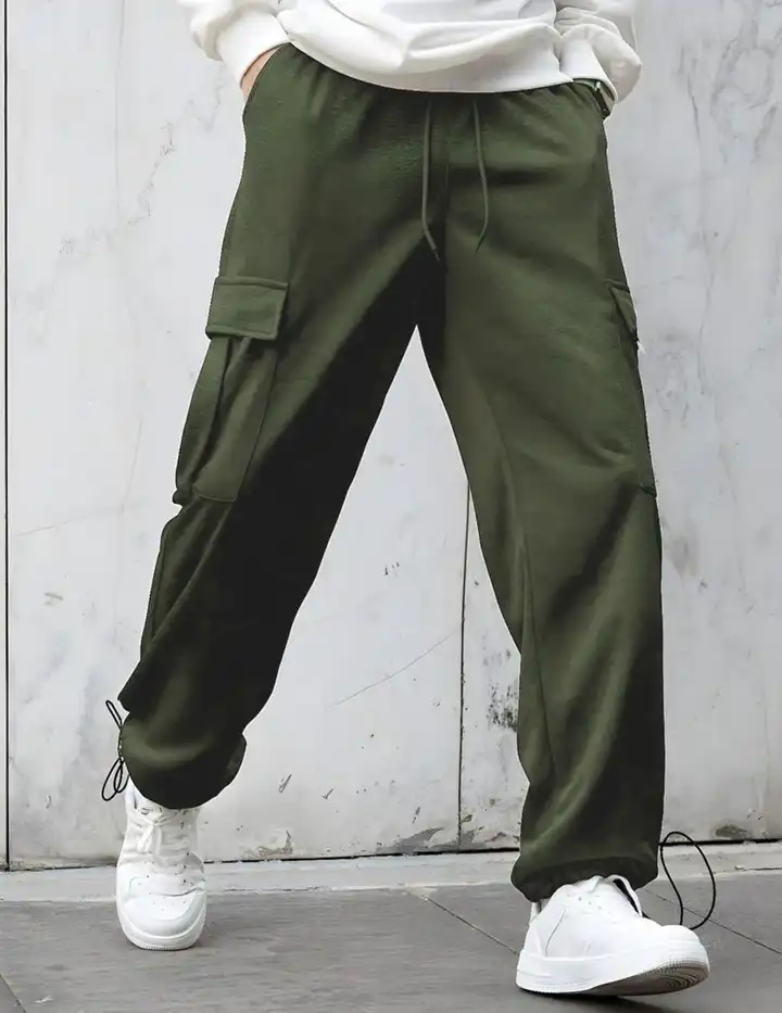 Buy NOBERO Men Onyx Oversized Relaxed Fit Mid-Rise Joggers With