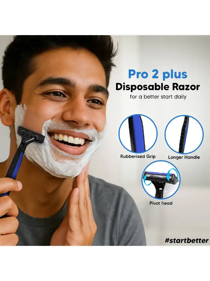 Buy LetsShave 20-Pcs Pro 2 Blade Plus Disposable Shaving Razor