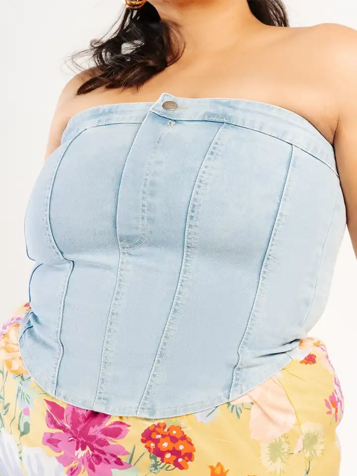 Buy FREAKINS Plus Size Strap Less Fitted Tube Top - Tops for Women