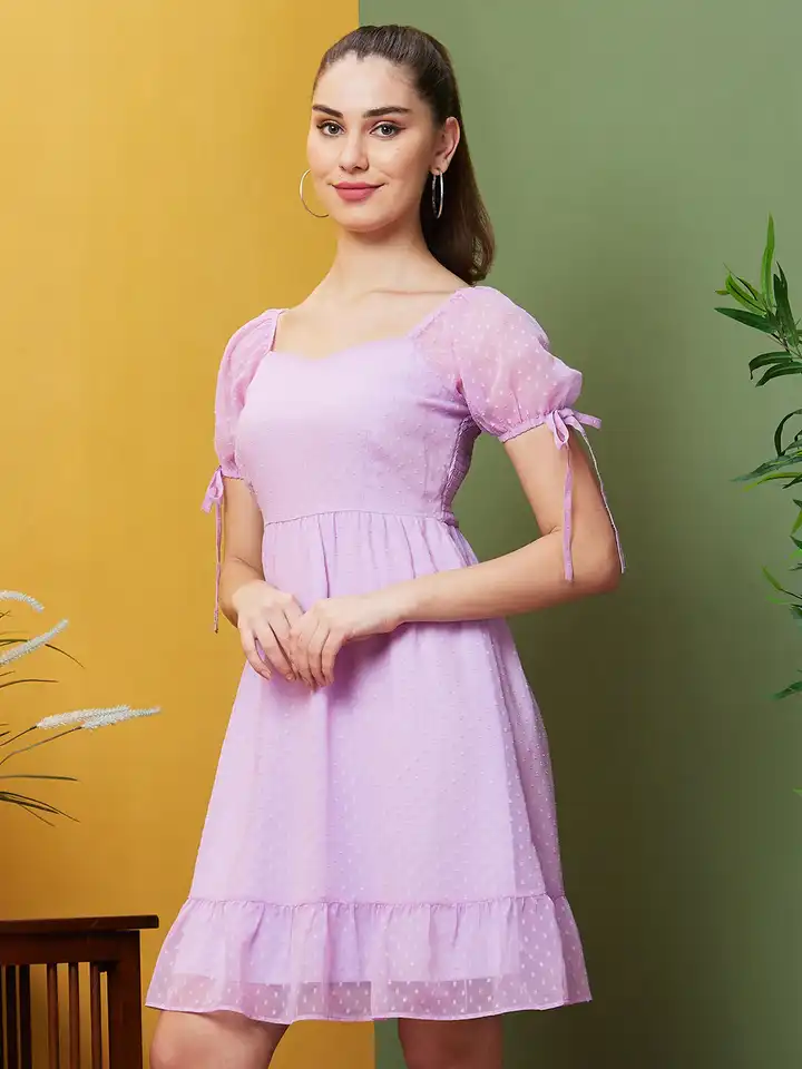 slim fit dress slacks Lavender Floral Smocked Bodice Maxi Dress · Filly Flair main image 0