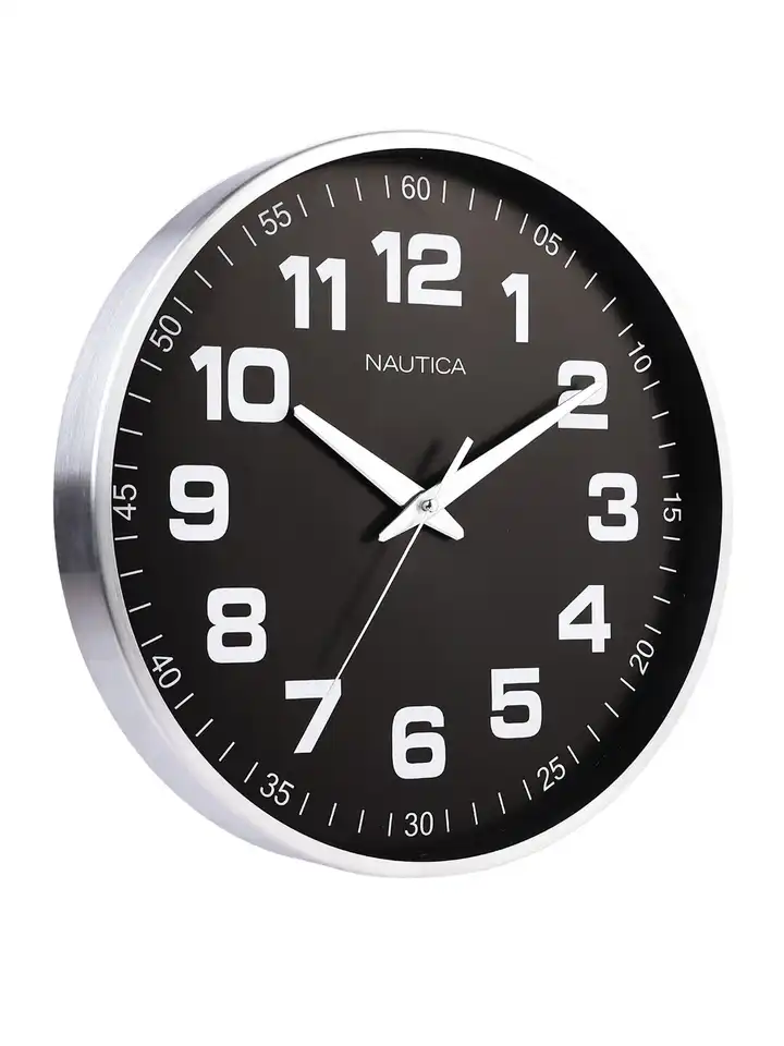 Buy Nautica Black Contemporary Wall Clock - Clocks for Unisex