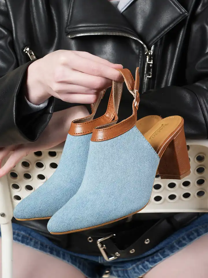 Buy The Roadster Lifestyle Co. Blue Textured Pointed Toe Block
