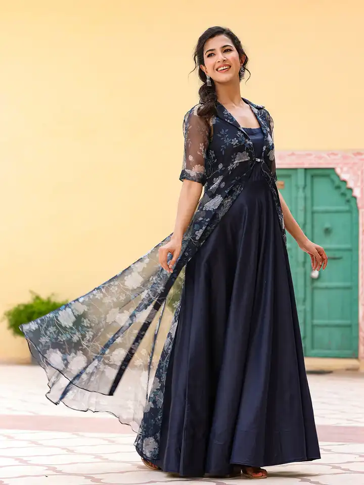 chinese dress ladies Venus Cotton Silk Maxi Dress