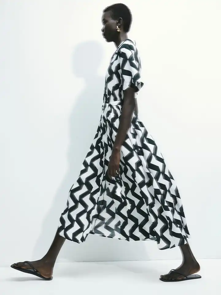 h&m dress with tie belt