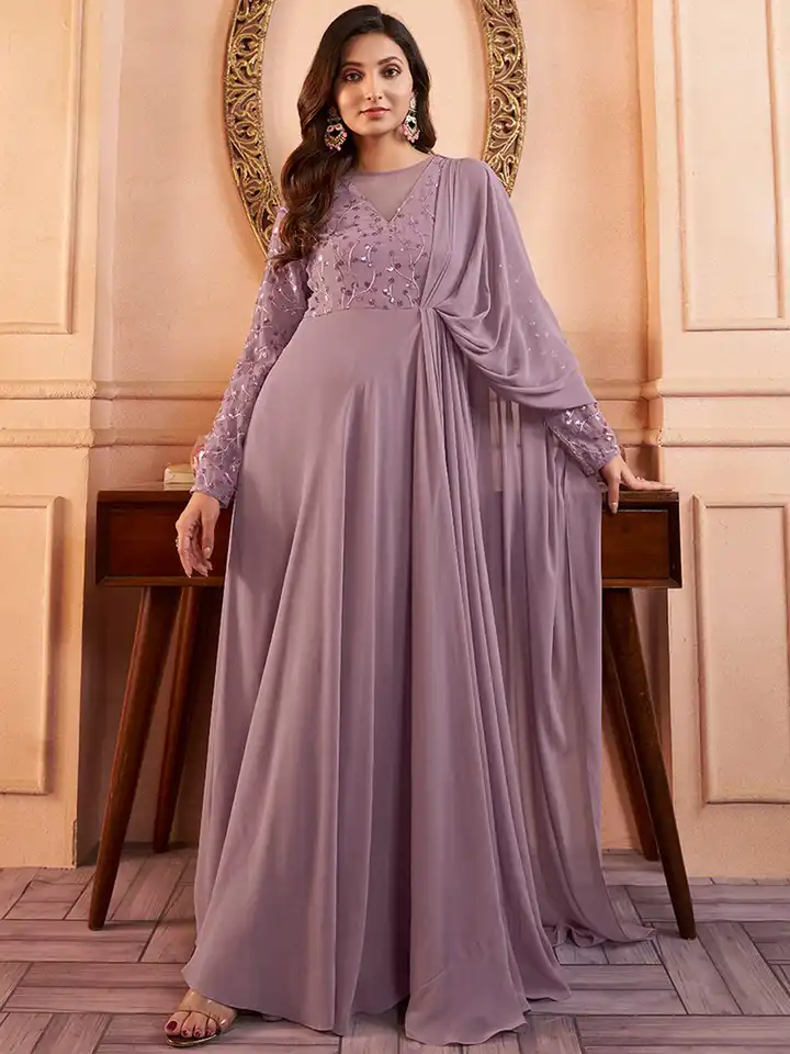 women gown dress Evening Dresses Long Sleeve Square Neck Modest Ankle Length Formal Gowns fg5783 length Dress by Ladivine Where poise meets presence Elegant Women's Formal Dress 2026