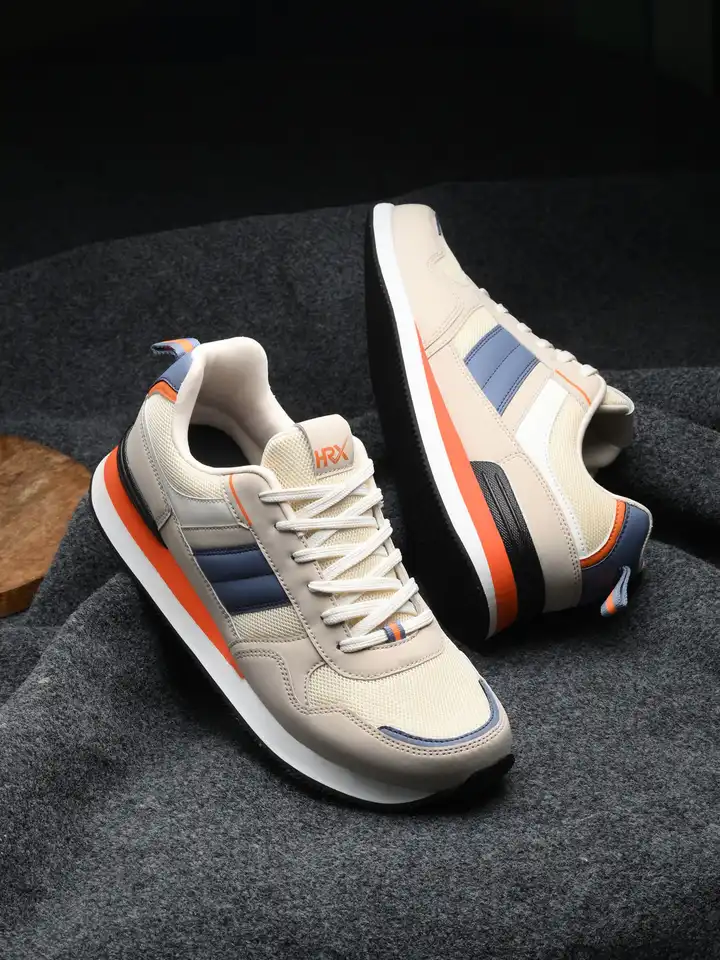 chie Buy HRX by Hrithik Roshan Men Beige Colourblocked Lace Up Mesh