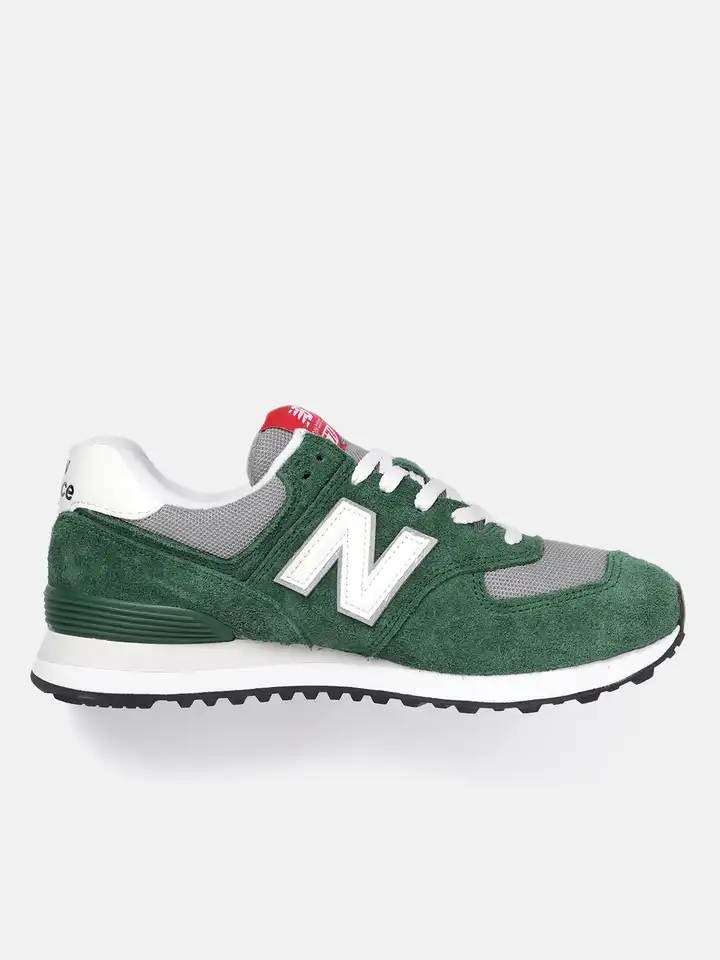 New Balance 574 J3 ホワイト/グリーン Buy New Balance Men Woven Design & Colourblocked 574 Sneakers